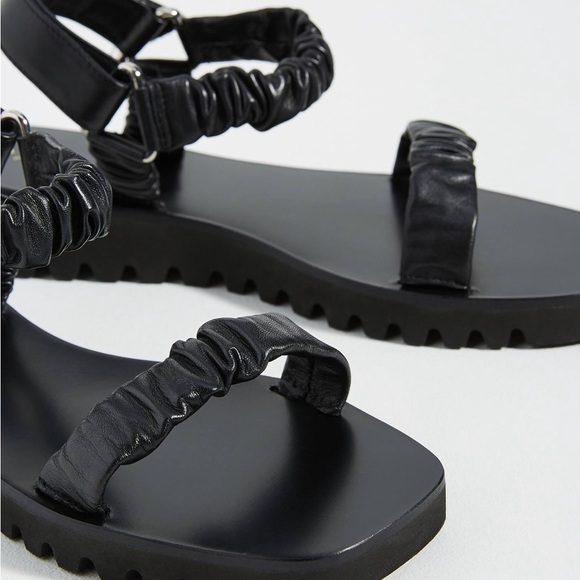 Anthropologie A Fiona Sport Sandals Black size 37 (6.5) - Picture 9 of 11